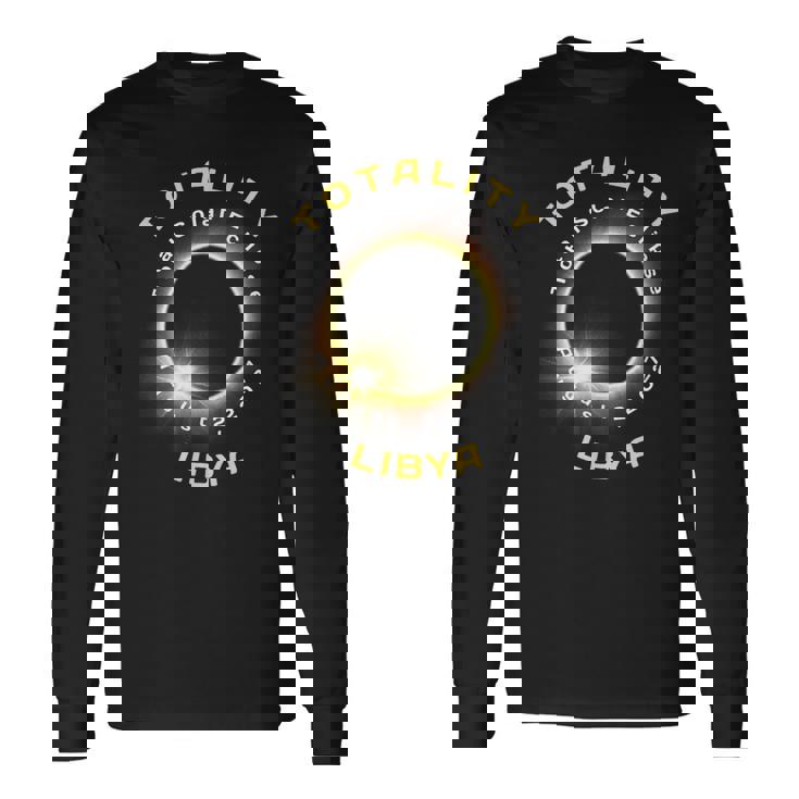 Libya Total Solar Eclipse August 2 2027 Souvenirs Long Sleeve T-Shirt