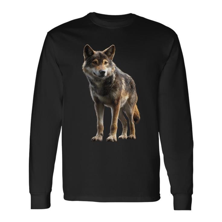 Loup Motif J'aime Les Loups Meute De Loups Loupauvage T-shirt à manches longues