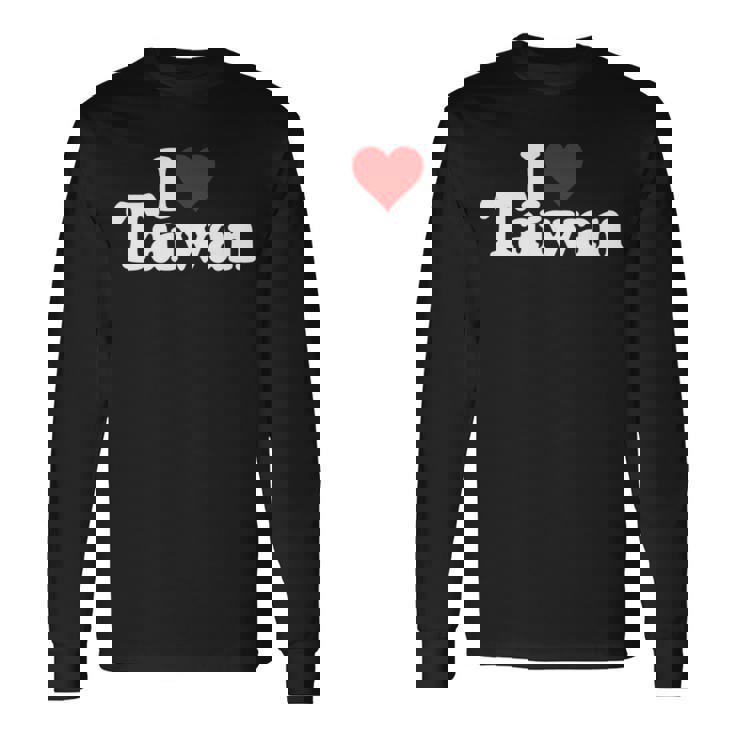 I Love Heart 台湾フォルモサ 台湾文化 長袖tシャツ 長袖Tシャツ