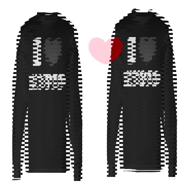 I Love Kyoto 京都が大好き 長袖Tシャツ