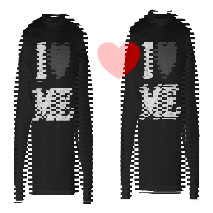 I Love Me シャツ Y2k ジョーク I Heart Me Love Myself Maine 長袖Tシャツ