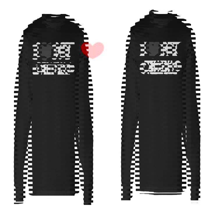 I Love My Chieko 私はチエコを愛しています 長袖Tシャツ