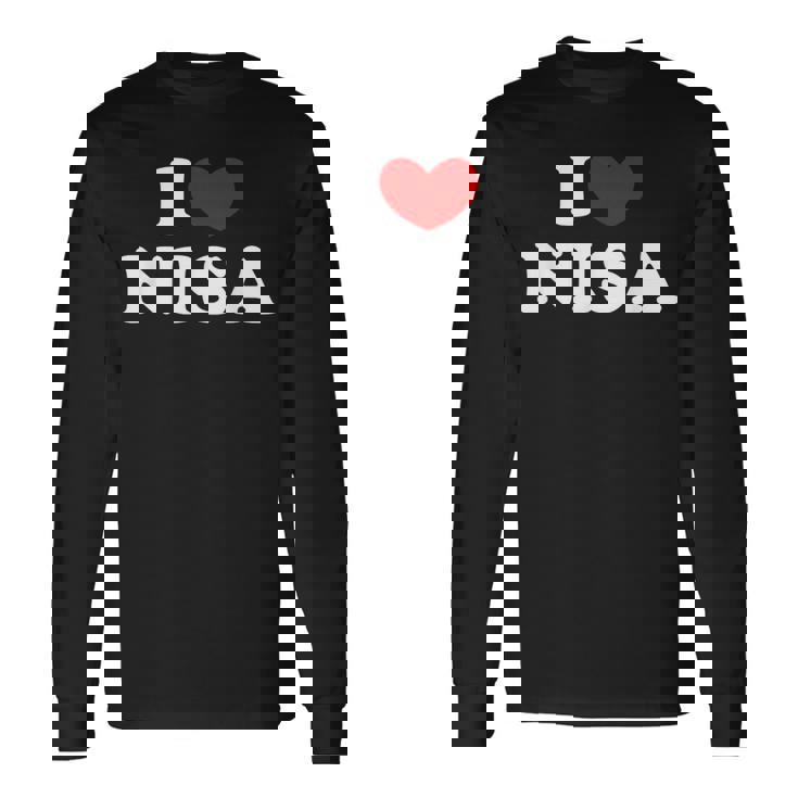 I Love Nisa 私は愛する Nisa 長袖Tシャツ