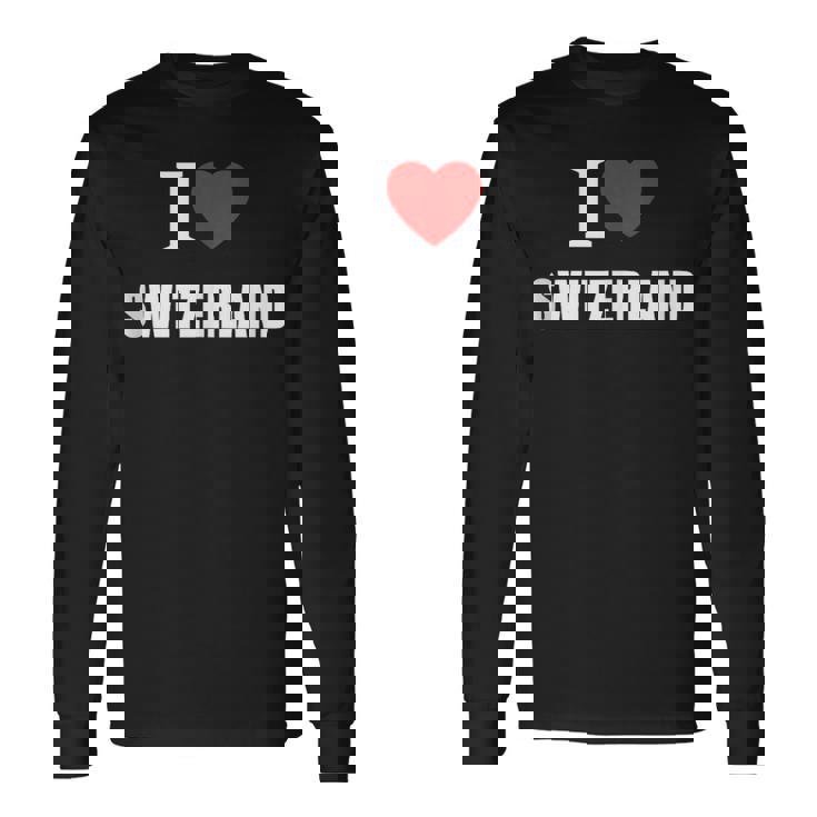 I Love Switzerland Suisse Sunshine Swiss Summer Holidays Tank Top Long Sleeve T-Shirt