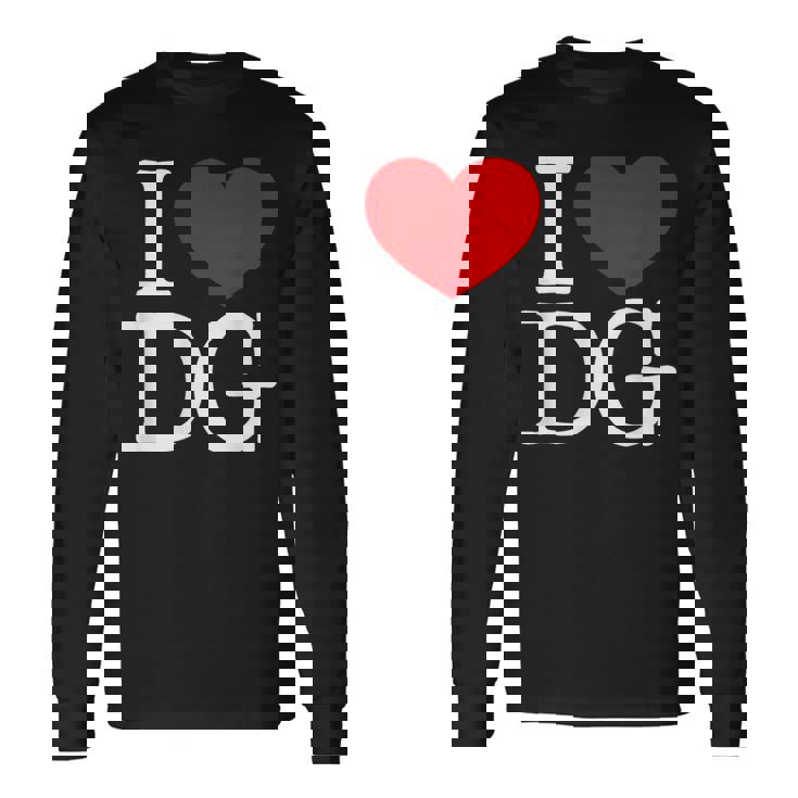 I Love ハート Dg 長袖Tシャツ