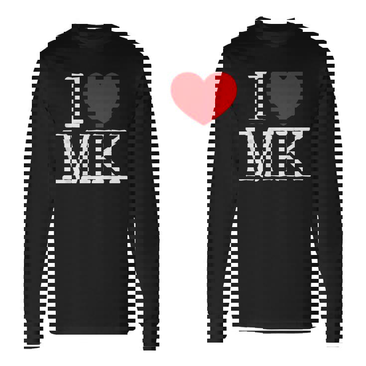 I Love ハート Mk 長袖Tシャツ