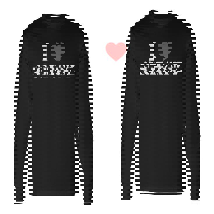 I Love ハート シュランツ ドイツテクノ Edm フェスティバル ダブステップ 長袖Tシャツ