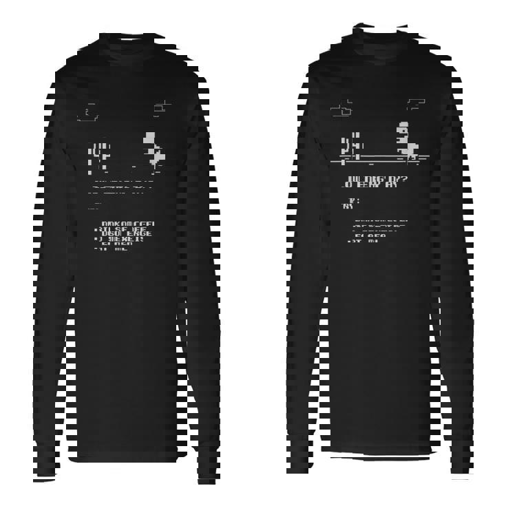 Low Energy Day恐竜サボテンピクセル 長袖Tシャツ ギフトのアイデア