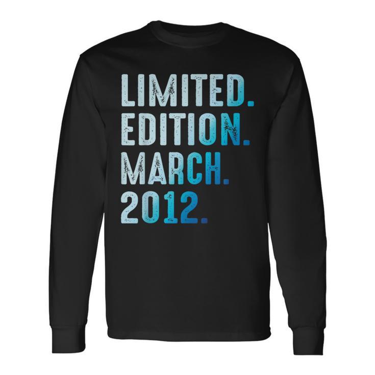 Marzo 2012 Año 2012 Cumpleaños 2012 Edición Limitada Camiseta de manga larga