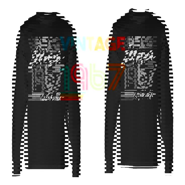 Marzo De 1967 Diseño De Cumpleaños Nacido En Marzo De 1967 Camiseta de manga larga