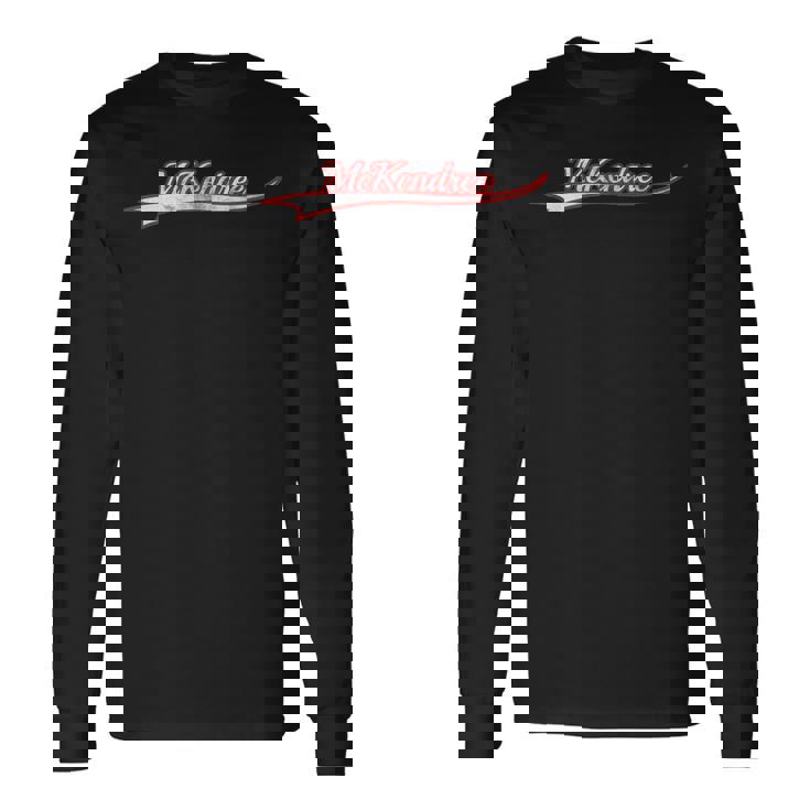 McKendree Illinois Lebanon Town Vintage Varsity Throwback Long Sleeve T-Shirt