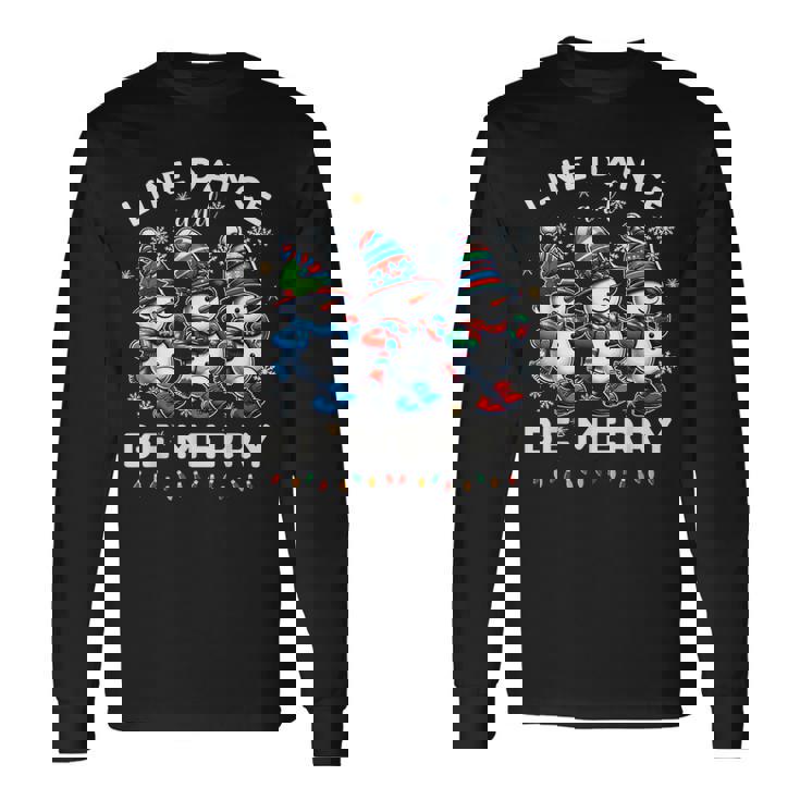 Be Merrynowman Line Dance クリスマス 面白い ホリデーダンス 長袖Tシャツ