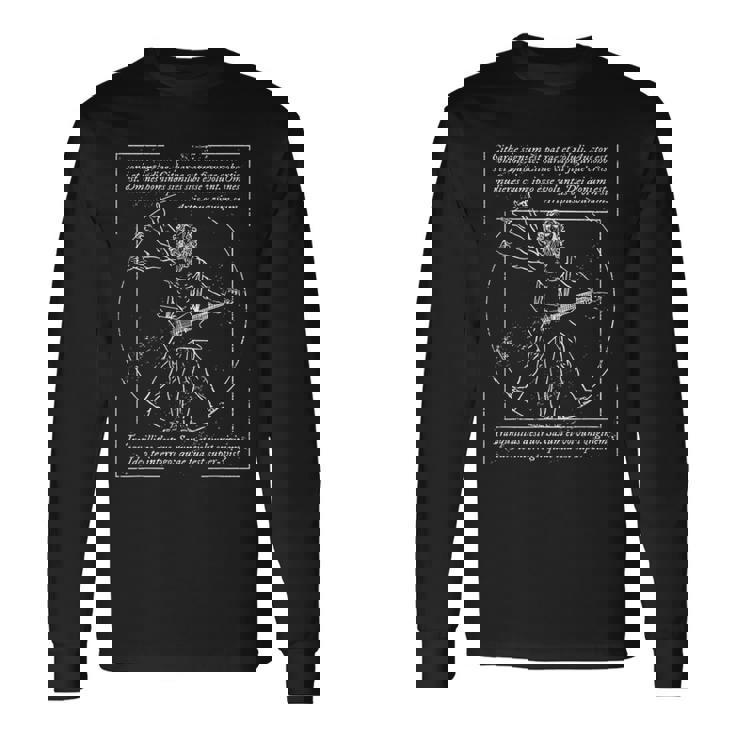 Metal I Death Metal I Heavy Metalitruvian Man Guitar 長袖Tシャツ