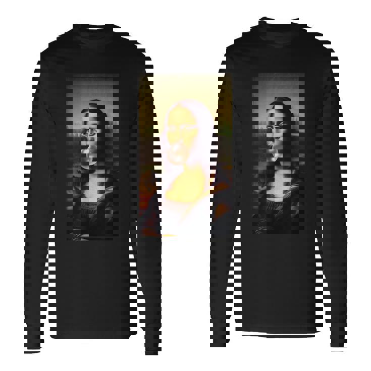 Mona Lisa チューインガム レオナルド・ダ・ヴィンチ ジョコンダ イタリアアート 長袖Tシャツ