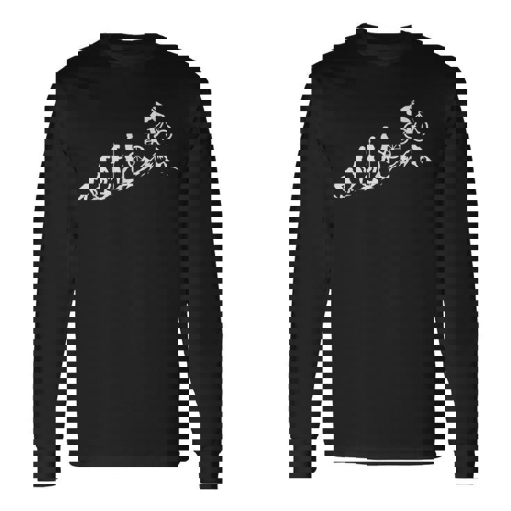 Motif Évolution Du Motardtt Amusant T-shirt à manches longues