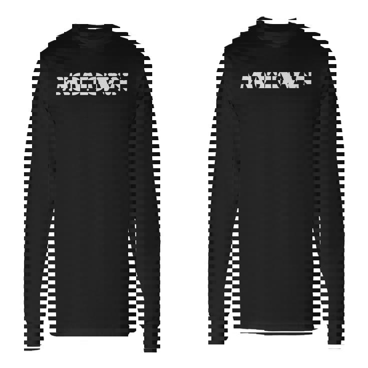 Motown ヴィンテージ風 デトロイト音楽好き 長袖Tシャツ