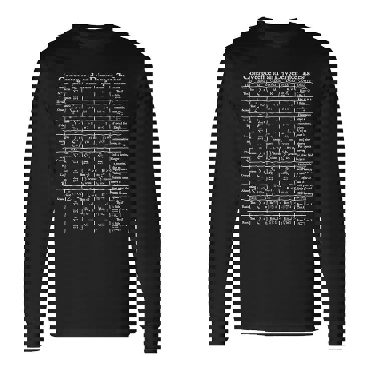 Nerdy Convergence Testsシリーズ 微積分数学先生 オタク 長袖Tシャツ