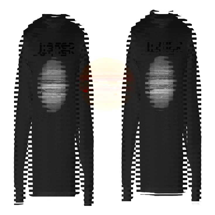 Nerdy Jupiter 天文学 科学惑星 太陽系 事実 B 長袖Tシャツ