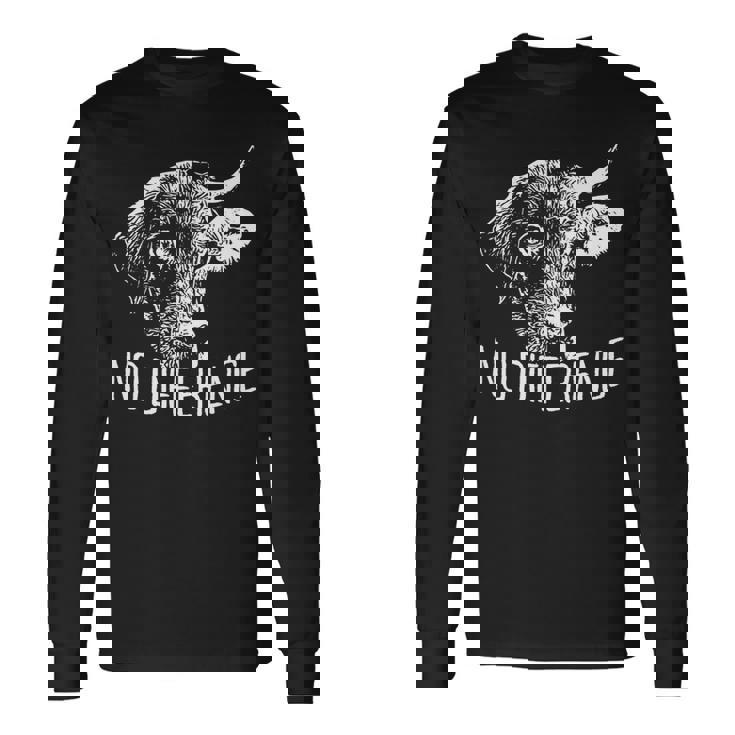 No Difference ワンライフ 違いはありません ベジタリアン 動物愛好家 ビーガン 長袖tシャツ 長袖Tシャツ