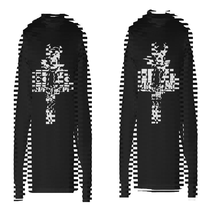 Nog-T-0004-悪魔-黒 長袖Tシャツ