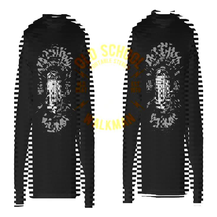 Oldchool Walkman Rocknroll And Music 長袖Tシャツ ギフトのアイデア