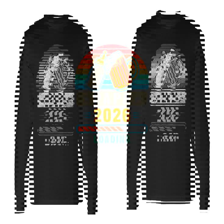 Papa 2026 Annuncio Di Un Bambino Papà In Attesa Maglietta a maniche lunghe