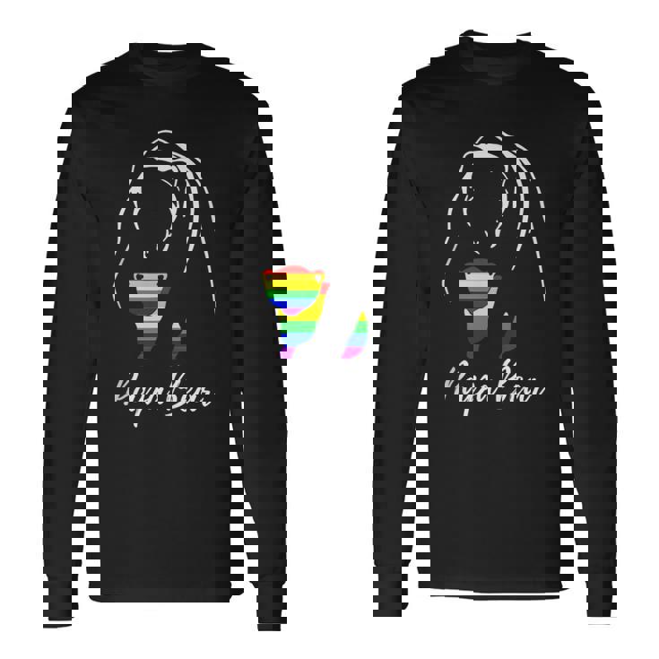 Papa Bear Rainbow Hug Love Support Parent Pride LGBTQ Tank Top Long Sleeve T-Shirt