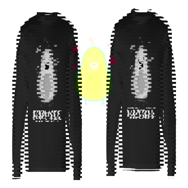 Papacado Avocado Baffi Avocado Papa Festa Del Papà Maglietta a maniche lunghe