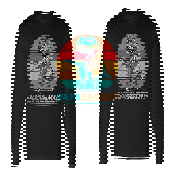 Papasaurus Daddy Rex Dinosaur Family Papaaurus Festa Del Papà Maglietta a maniche lunghe