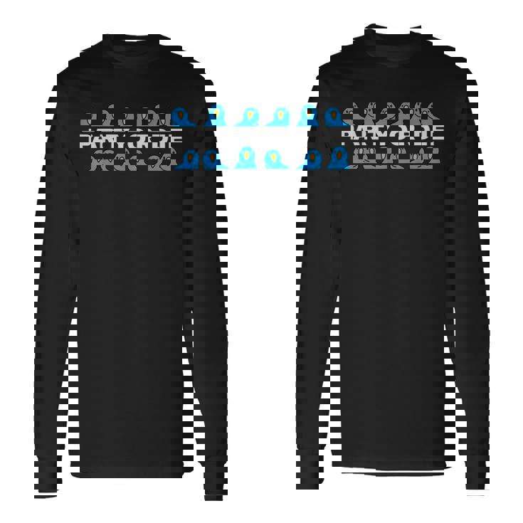 Party Or Die Party Parrot キュート オタク クール アート ギフト 長袖Tシャツ