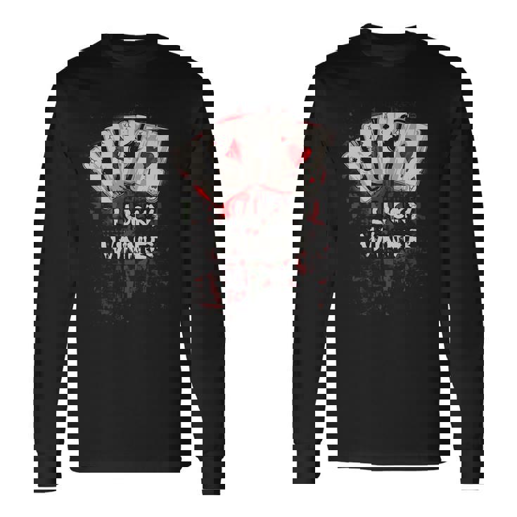 Poker Players ギフト 4エース トランプ Lucky Winner 長袖tシャツ 長袖Tシャツ