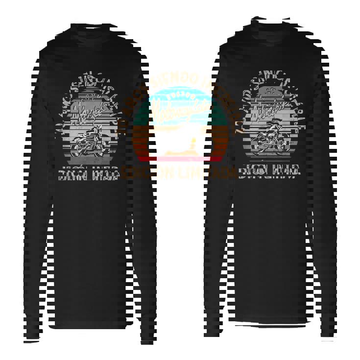 Por El 70º Cumpleaños 70 Años Para Moteros Y Motoristas Camiseta de manga larga