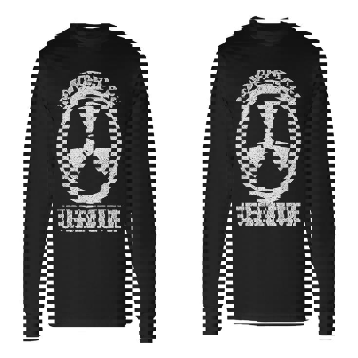 Powered By Uranium 原子力エンジニア 長袖Tシャツ ギフトのアイデア