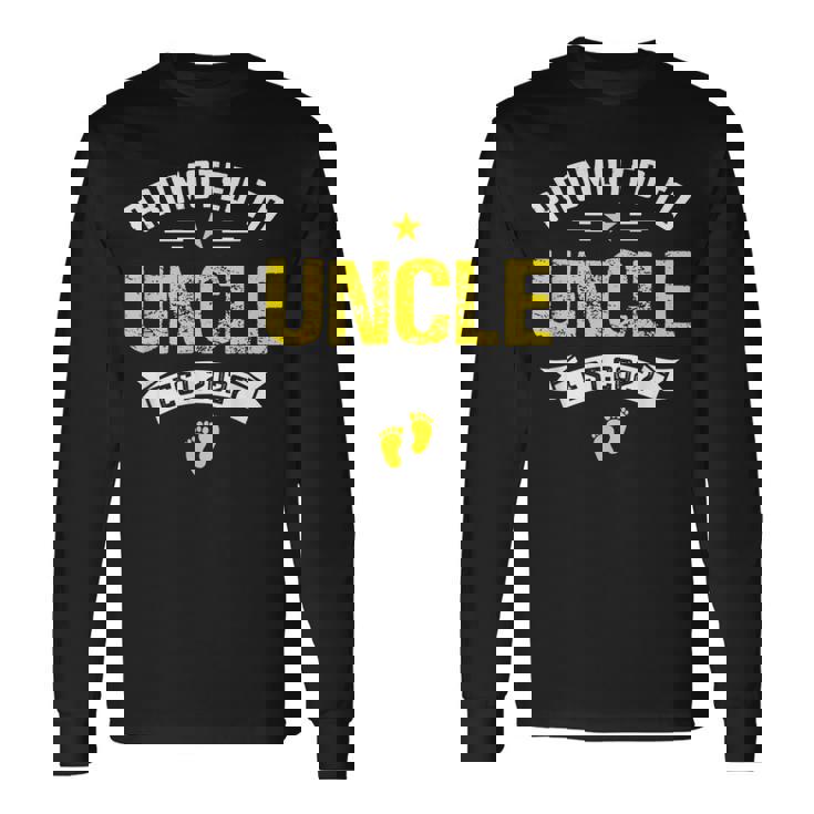 メンズ Promoted To Uncle Est 2027Oon To Be Dad 長袖Tシャツ