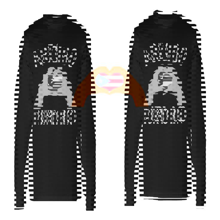 Puerto Rico Flag Heart Arecibo City 長袖Tシャツ