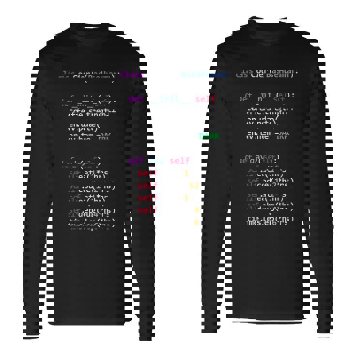 Python Eat Code スリープリピート 長袖Tシャツ