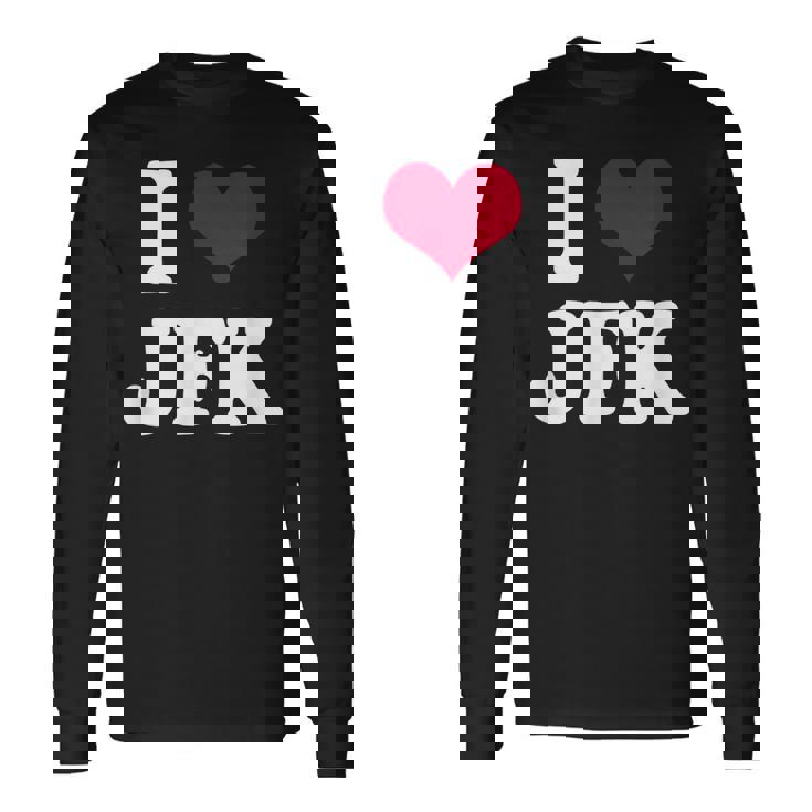 Retrointage I Heart Jfk John F Kennedy 長袖Tシャツ