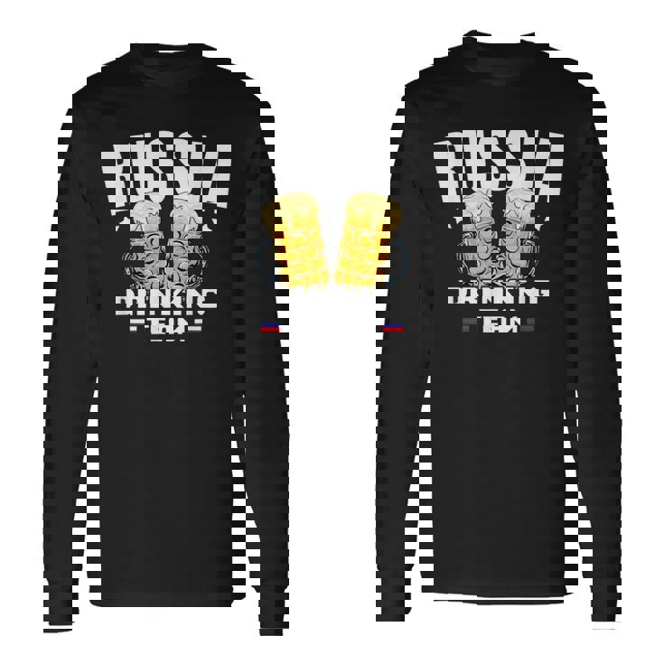 Russia Drinking Team Beer Outfit For Russians From Russia Long Sleeve T-Shirt