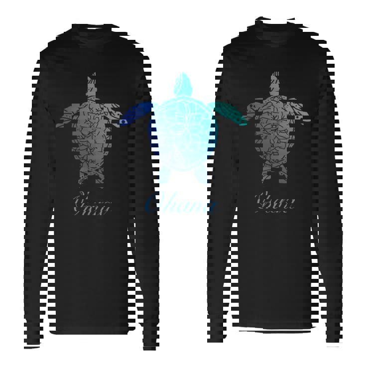 Save The Hawaii ウミガメ ハワイアン ブルー トライバル 亀 ホヌ 長袖tシャツ 長袖Tシャツ