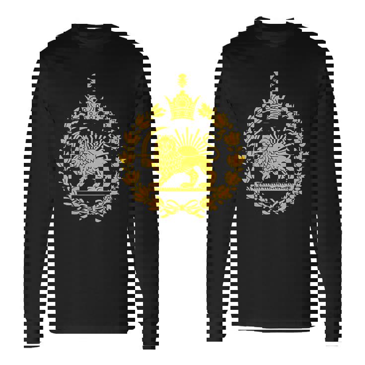 Shir O Khorshid イラン ライオン&サンエンブレム ペルシャ遺産 長袖Tシャツ