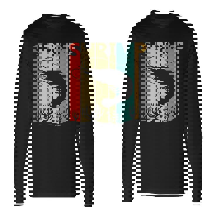 Shrimp エビ 動物 長袖Tシャツ