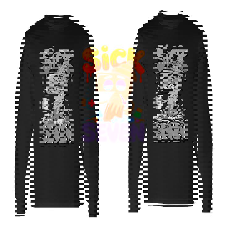 Sick Seven Six Seven 6 7 67 Gen Alpha Slang 6-7 Meme Long Sleeve T-Shirt