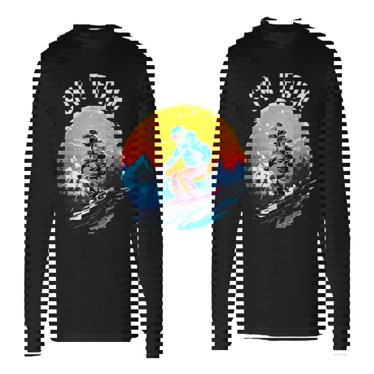 Ski Team スキーチーム スキーヤー スクール スキー旅行 スキーチーム クルー スキー 長袖Tシャツ