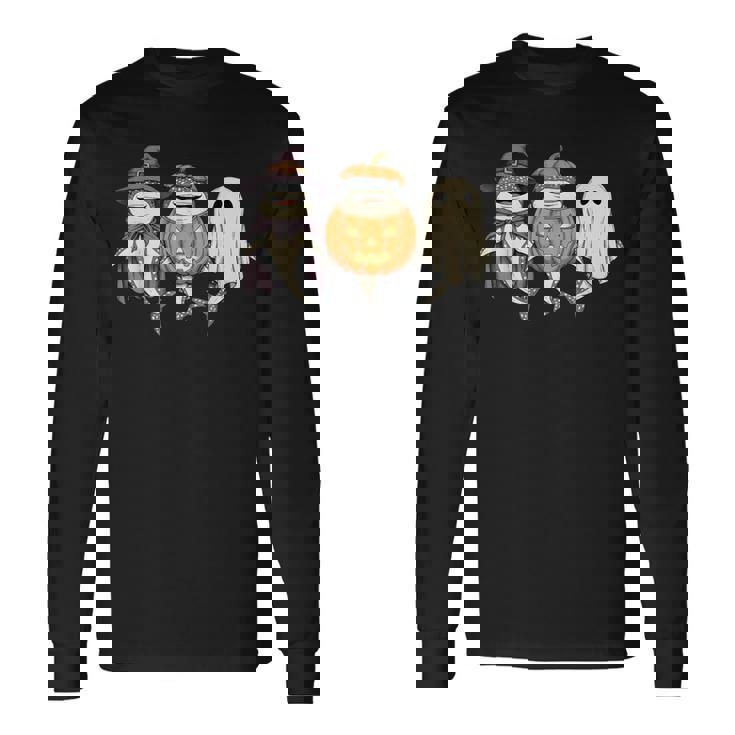 Spooky Whale Shark Lover Pumpkin Halloween Ghost Long Sleeve T-Shirt