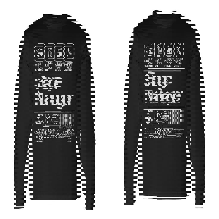 Stage Manager Description Label 長袖Tシャツ