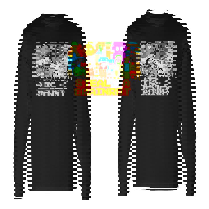 Steal A Brainrot Meme ビデオゲーム キッズゲーマー 長袖Tシャツ ギフトのアイデア