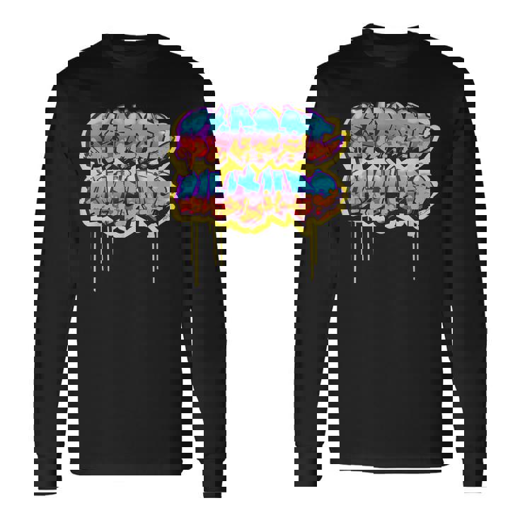 Street Culture グラフィティ・スタイルのアーバン・ストリートウェア 長袖Tシャツ