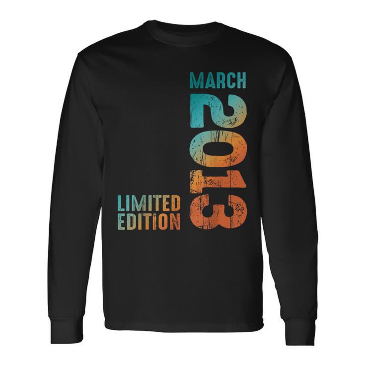 Superbe Édition Limitée Mars 2013 Rétro 2013Intage 2013 T-shirt à manches longues