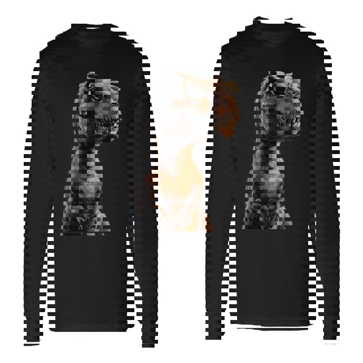 T-レックス ティラノサウルス・レックス 恐竜 恐竜大好き ディノ 長袖Tシャツ