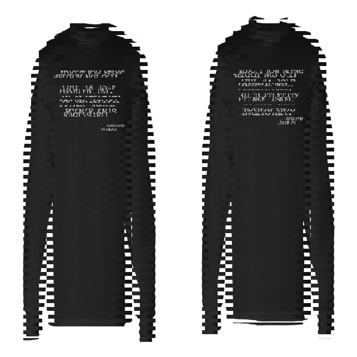 Talent Instantly Recognizes Genius ノベルティ シャーロック・ホームズ 長袖Tシャツ